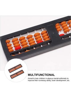 Generic Vintage Abacus 13 Rods Wood Soroban with Reset on Chinese Japanese Calculator Counting Tool for Kid Educational, 2 Pieces  - Image 4