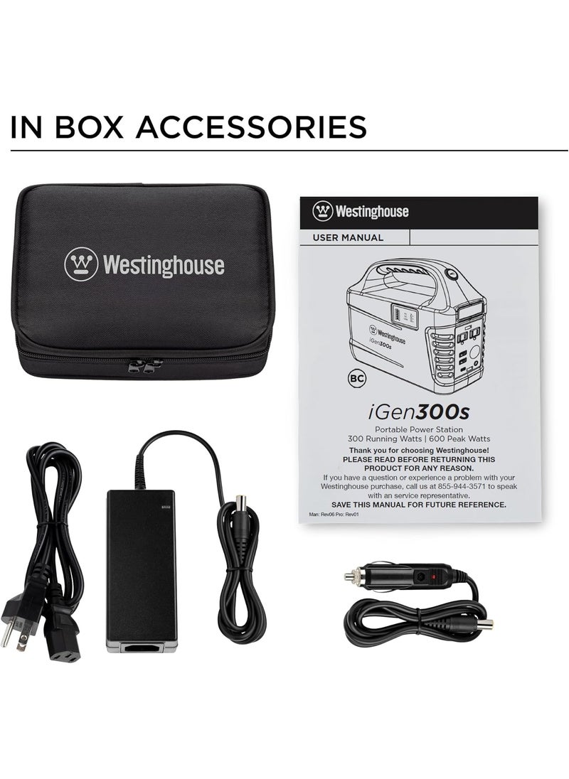 Westinghouse Westinghouse 296Wh 600 Peak Watt Portable Power Station and Solar Generator Pure Sine Wave AC Outlet Backup Lithium Battery for Camping Home Travel IndoorOutdoor Use Solar Panel Not Included  - Image 2