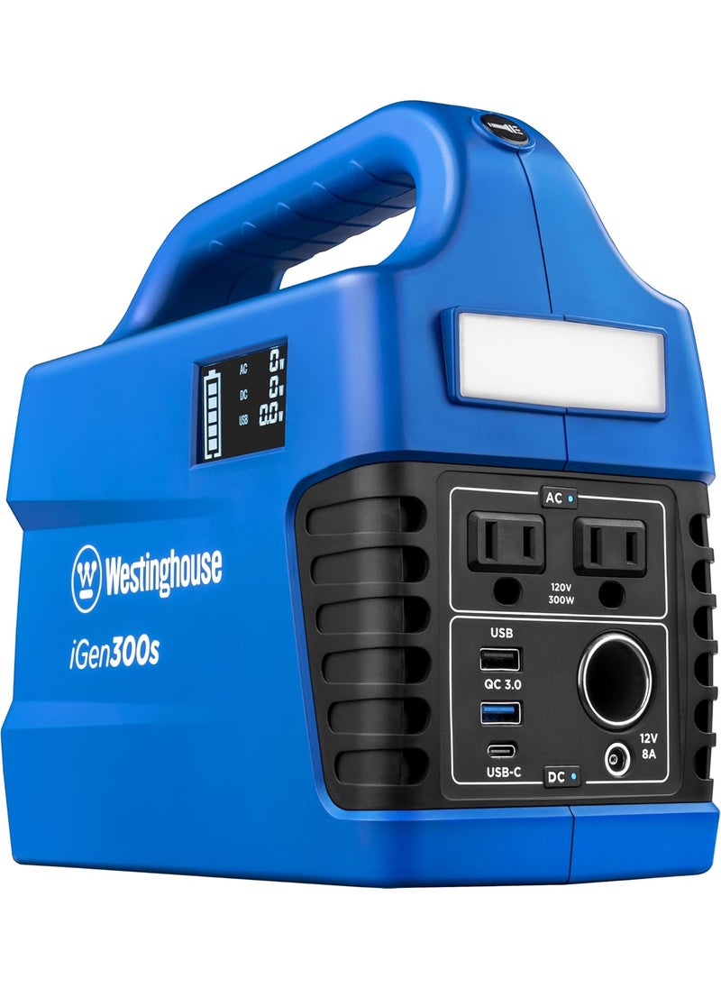 Westinghouse Westinghouse 296Wh 600 Peak Watt Portable Power Station and Solar Generator Pure Sine Wave AC Outlet Backup Lithium Battery for Camping Home Travel IndoorOutdoor Use Solar Panel Not Included  - Image 1