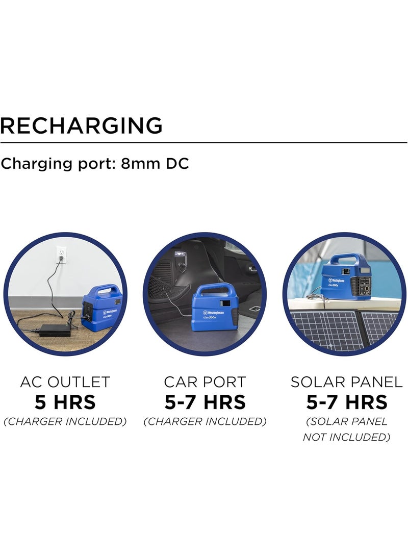 Westinghouse Westinghouse 296Wh 600 Peak Watt Portable Power Station and Solar Generator Pure Sine Wave AC Outlet Backup Lithium Battery for Camping Home Travel IndoorOutdoor Use Solar Panel Not Included  - Image 4
