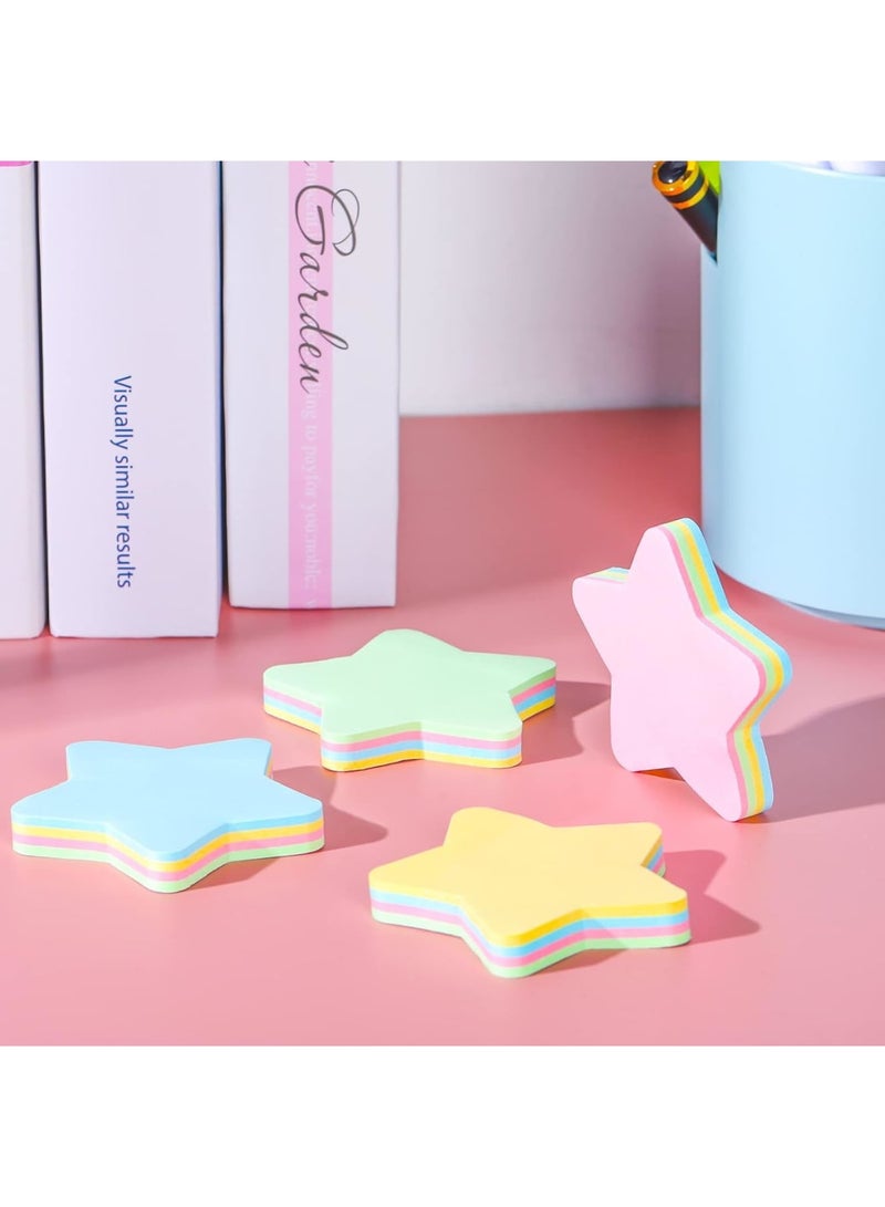 SOLARAE Sticky Notes, Star Shape Sticky Notes, 12 Pack Colorful Sticky Pad Self Sticky Note, for Reminders, Studying, Office, 3 x 3 Inch Self Sticky Notes Pad, for Home Office Business Notebook (4 Colors) - Image 4