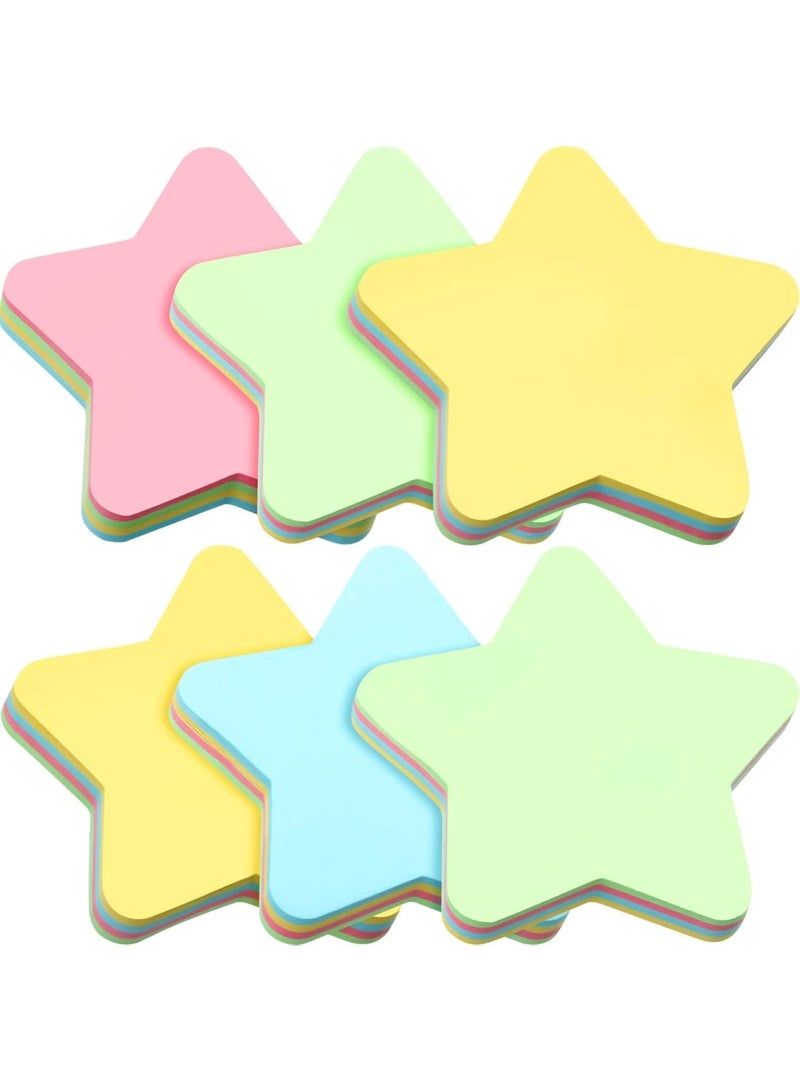 SOLARAE Sticky Notes, Star Shape Sticky Notes, 12 Pack Colorful Sticky Pad Self Sticky Note, for Reminders, Studying, Office, 3 x 3 Inch Self Sticky Notes Pad, for Home Office Business Notebook (4 Colors) - Image 2