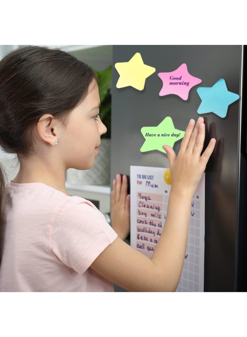 SOLARAE Sticky Notes, Star Shape Sticky Notes, 12 Pack Colorful Sticky Pad Self Sticky Note, for Reminders, Studying, Office, 3 x 3 Inch Self Sticky Notes Pad, for Home Office Business Notebook (4 Colors) - Image 5