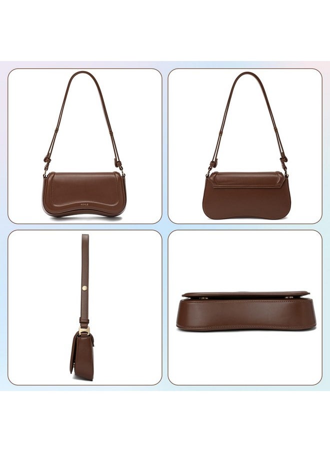 Keyli Keyli Shoulder Bag for Women mini Crossbody Purses Retro Classic Handbag Waterproof Vegan Leather Clutch Tote Hobo Purse Designer Bags with Adjustable Strap Brown  - Image 5
