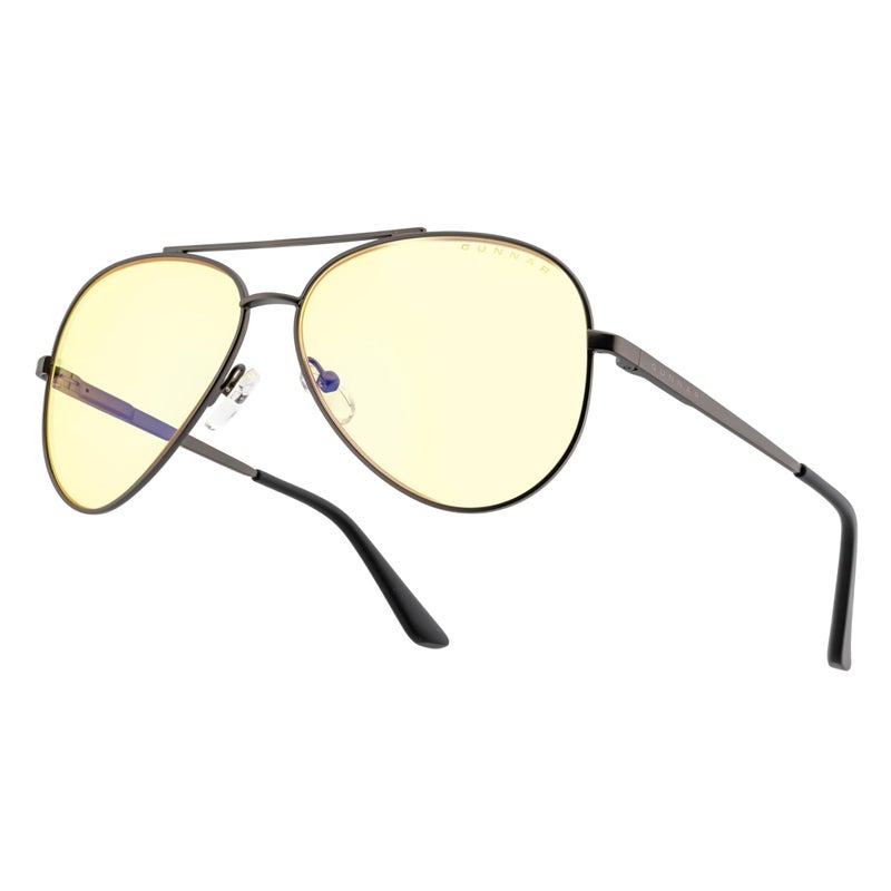 GUNNAR Premium Gaming and Computer Glasses Blocks 65 Blue Light Maverick Gunmetal Amber Tint - Image 2