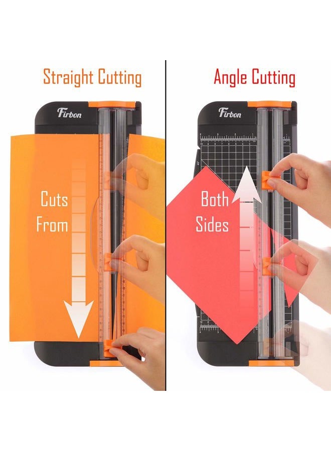 Firbon A4 Paper Cutter 12 Inch Titanium Paper Trimmer Scrapbooking Tool with Automatic Security Safeguard and Side Ruler for Craft Paper, Coupon, Label and Cardstock (Black) - Image 5