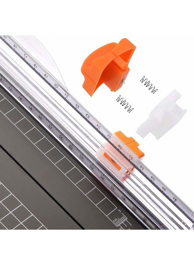 Firbon A4 Paper Cutter 12 Inch Titanium Paper Trimmer Scrapbooking Tool with Automatic Security Safeguard and Side Ruler for Craft Paper, Coupon, Label and Cardstock (Black) - Image 4
