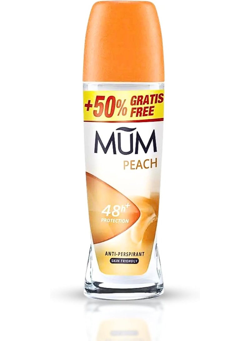 MUM Peach Roll-On Deodorant for Women 75 ml