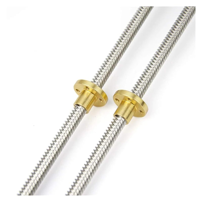 304 Stainless Steel T8 Lead Screw Rod With Brass Nut For 3D Printer Z Axis Linear Guide Stepper Motor Lead 8mm 850mm 2PCS - Image 4