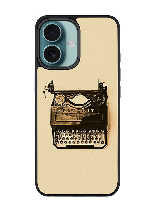 Stylizedd For iPhone 16 Case [Compatible with MagSafe] Slim Magnetic cover Phone Case iPhone 16 -Typewriter - Image 1