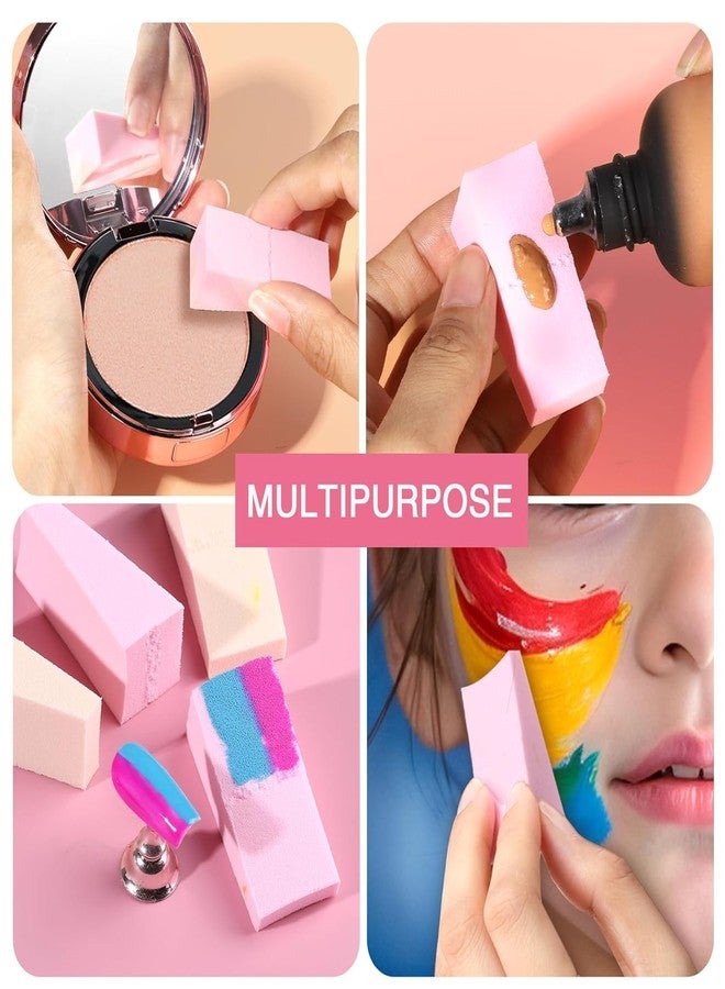 Orbica 24 Pieces Makeup Sponge Blender For Face Curve Blending, Teenitor Latex Free, Small Wedge Shaped Smooth Apply Beauty Sponge Applicator For Liquid Cream Foundation Loose Setting - Image 4