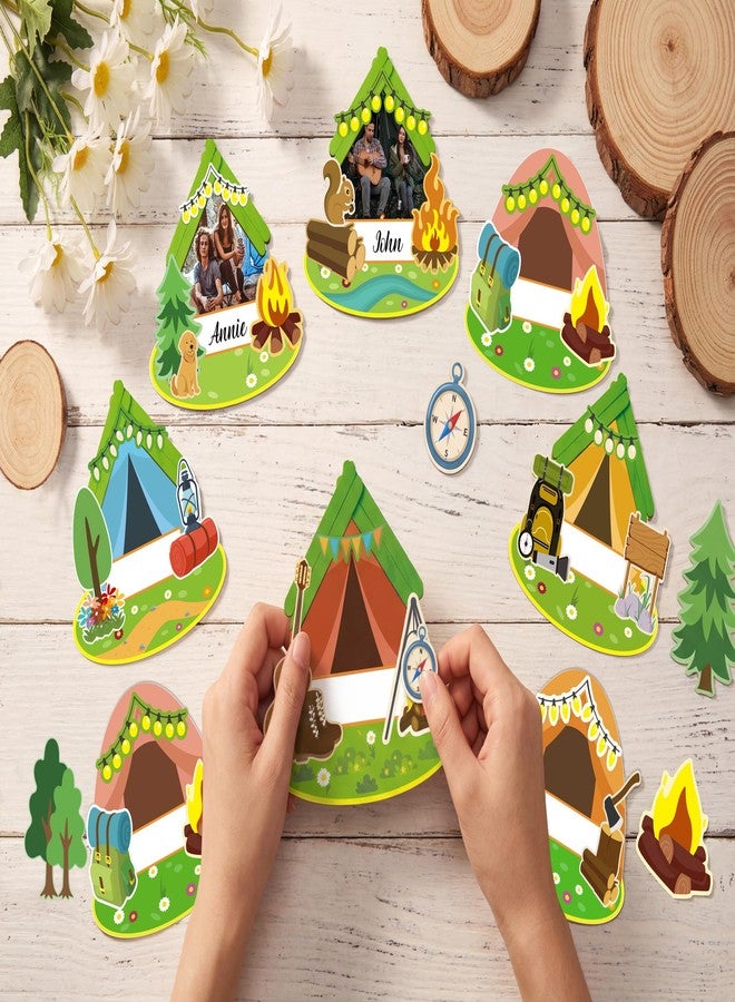 Moon Boat 32 Sets Camping Craft Wood Picture Frame Kit - DIY Camp Hanging Bulk for Summer Classroom School VBS Activities Party Favor Supplies - Image 4