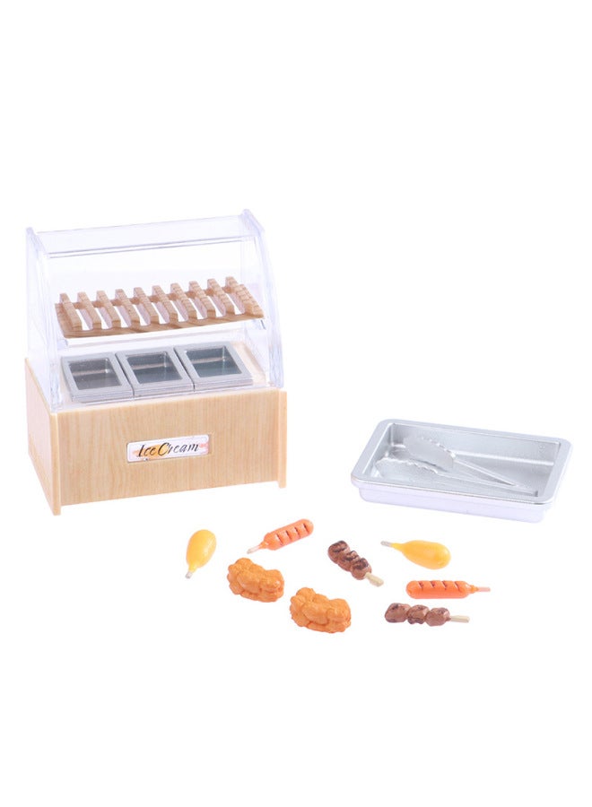 Doll House Dollhouse Mini Model Food Play OB11 Scene Miniature Bread Cake Cabinet Guandong Cooking Ornaments-Colour:Set Of Bread Cabinets  - Image 4