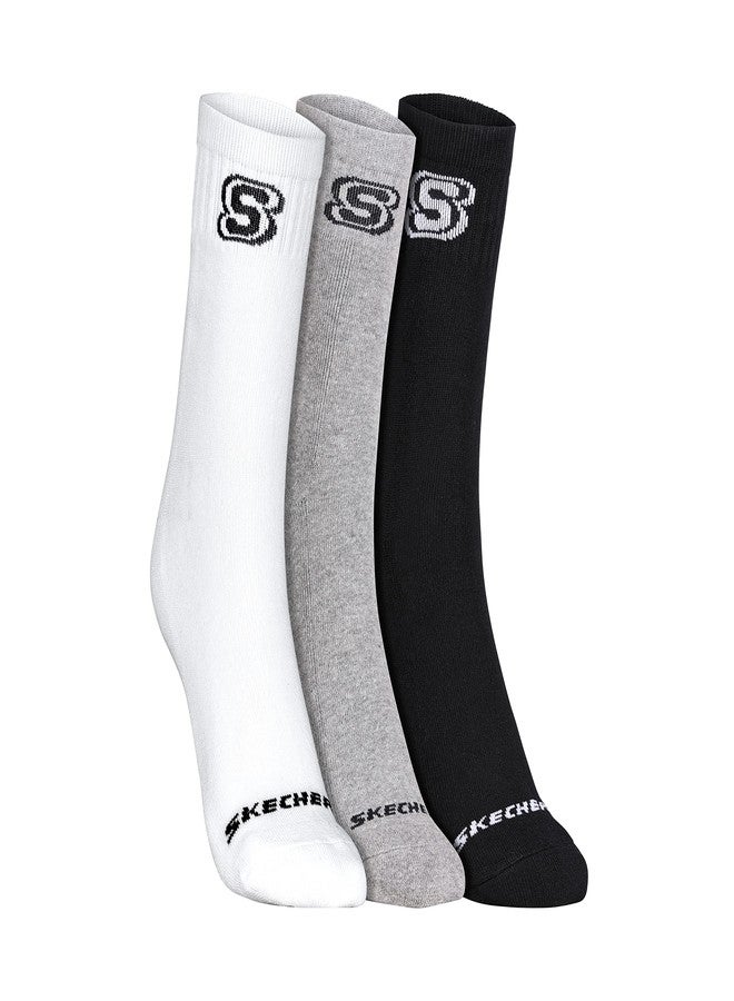 SKECHERS SOCKS - PACK OF 3 MENS 1/2 TERRY CREW - Image 1