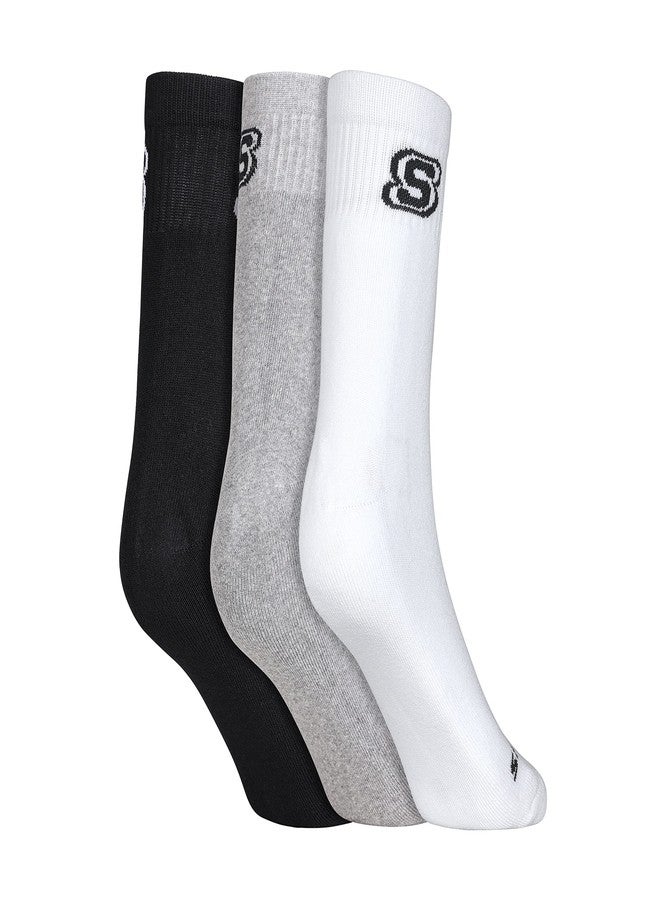 SKECHERS SOCKS - PACK OF 3 MENS 1/2 TERRY CREW - Image 3