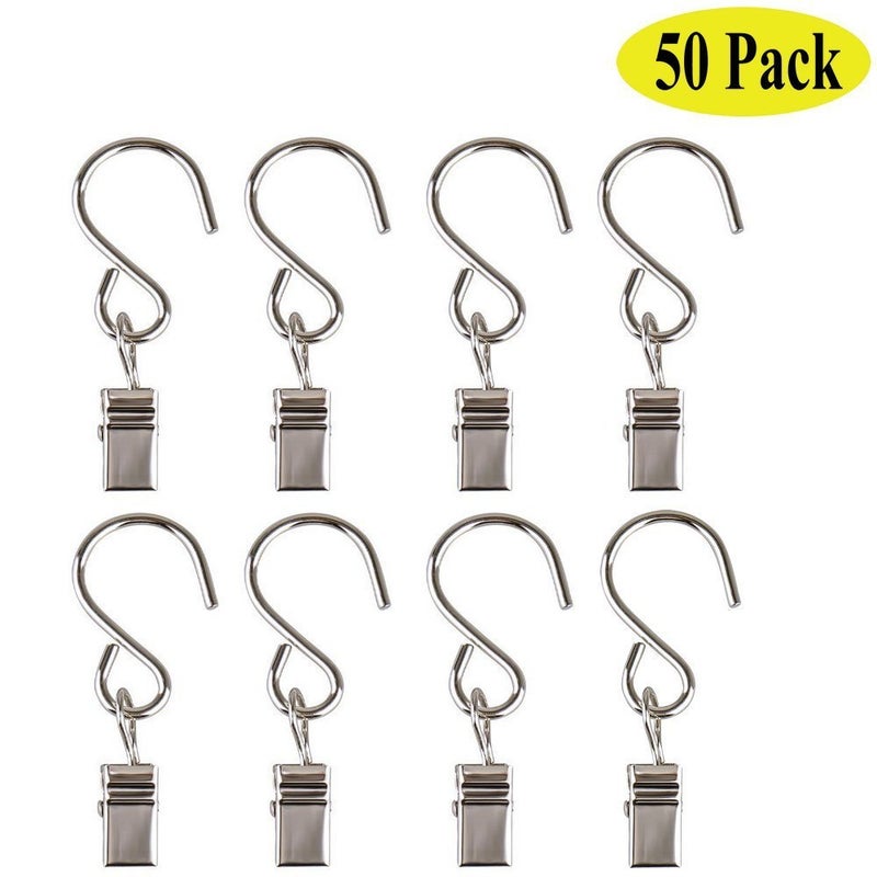 Mydio 50 Pack Stainless Steel Curtain Clip String Party Light and Outdoor Activities Wire-Party Supplies (2.4in Long) - Image 2