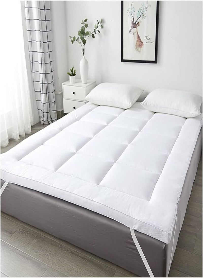 Blueberry Comfotable Bed Mattress Topper With 4 Corner Elastic Straps 6cm Thick 160x200cm  - Image 1