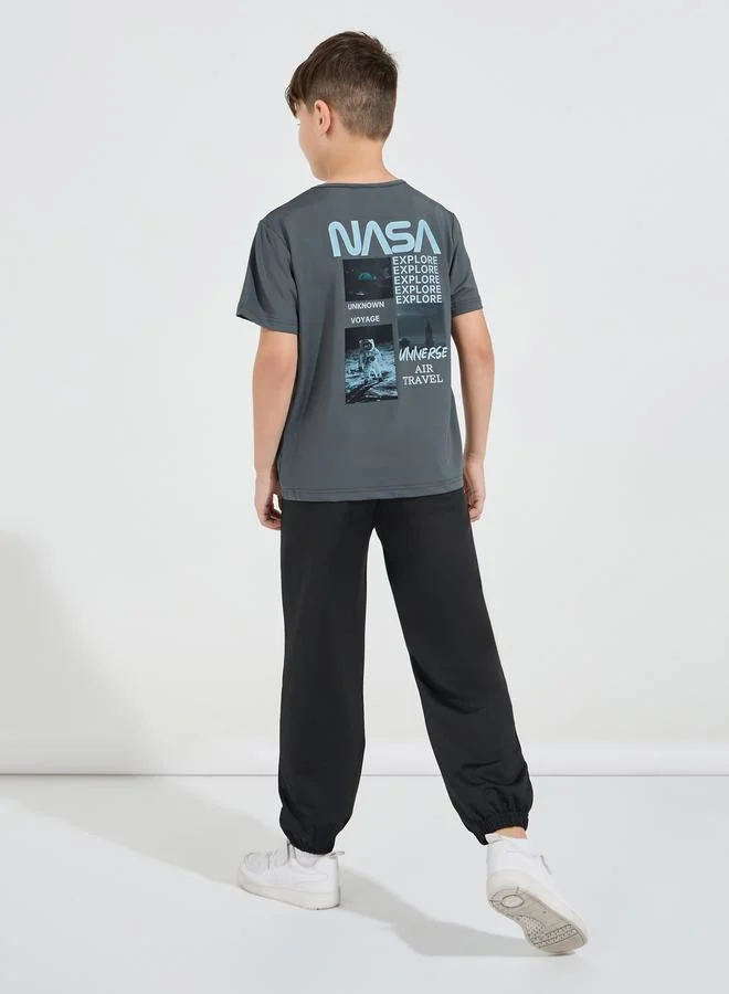 Styli NASA Graphic Print T-Shirt & Joggers Set