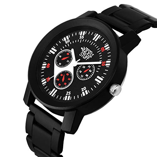 SWADESI STUFF Analogue Black Dial Metal Strap Watch for Men and Boy - Image 2
