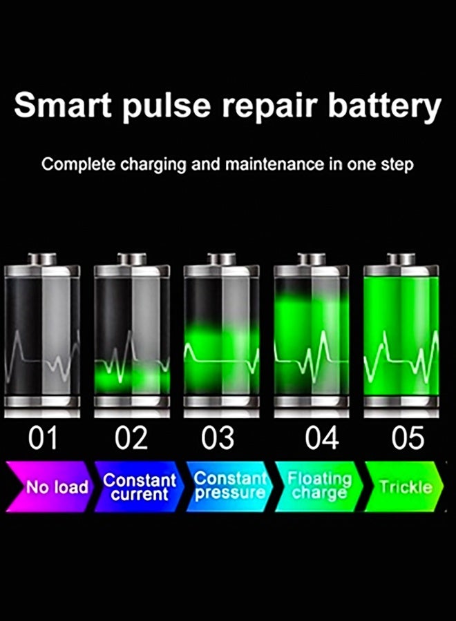 Intelligent Pulse Battery Charger - Digital Display for Car/Motorcycle Batteries - Auto Repair  Maintenance - Image 4