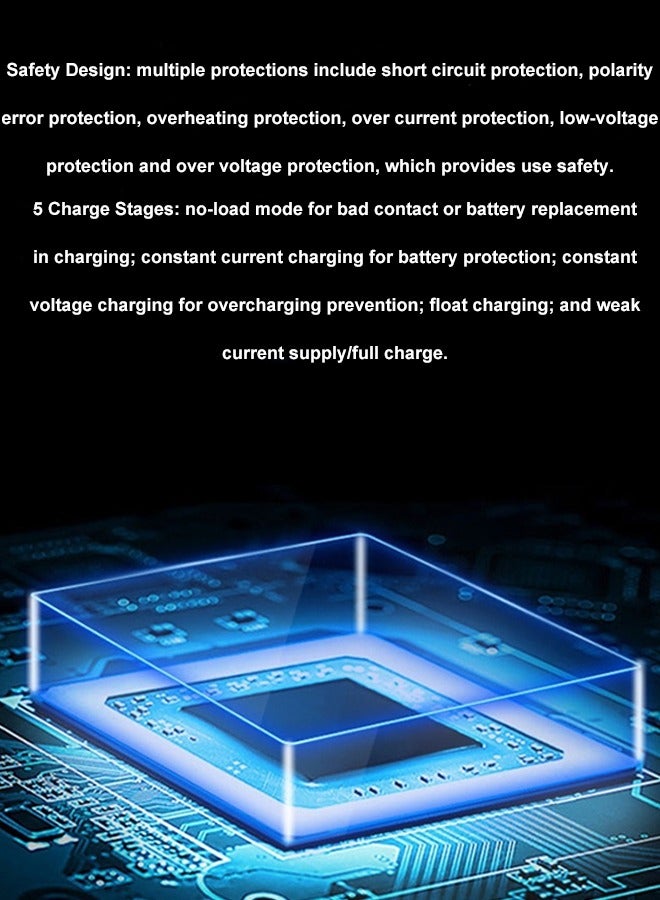 Intelligent Pulse Battery Charger - Digital Display for Car/Motorcycle Batteries - Auto Repair  Maintenance - Image 5