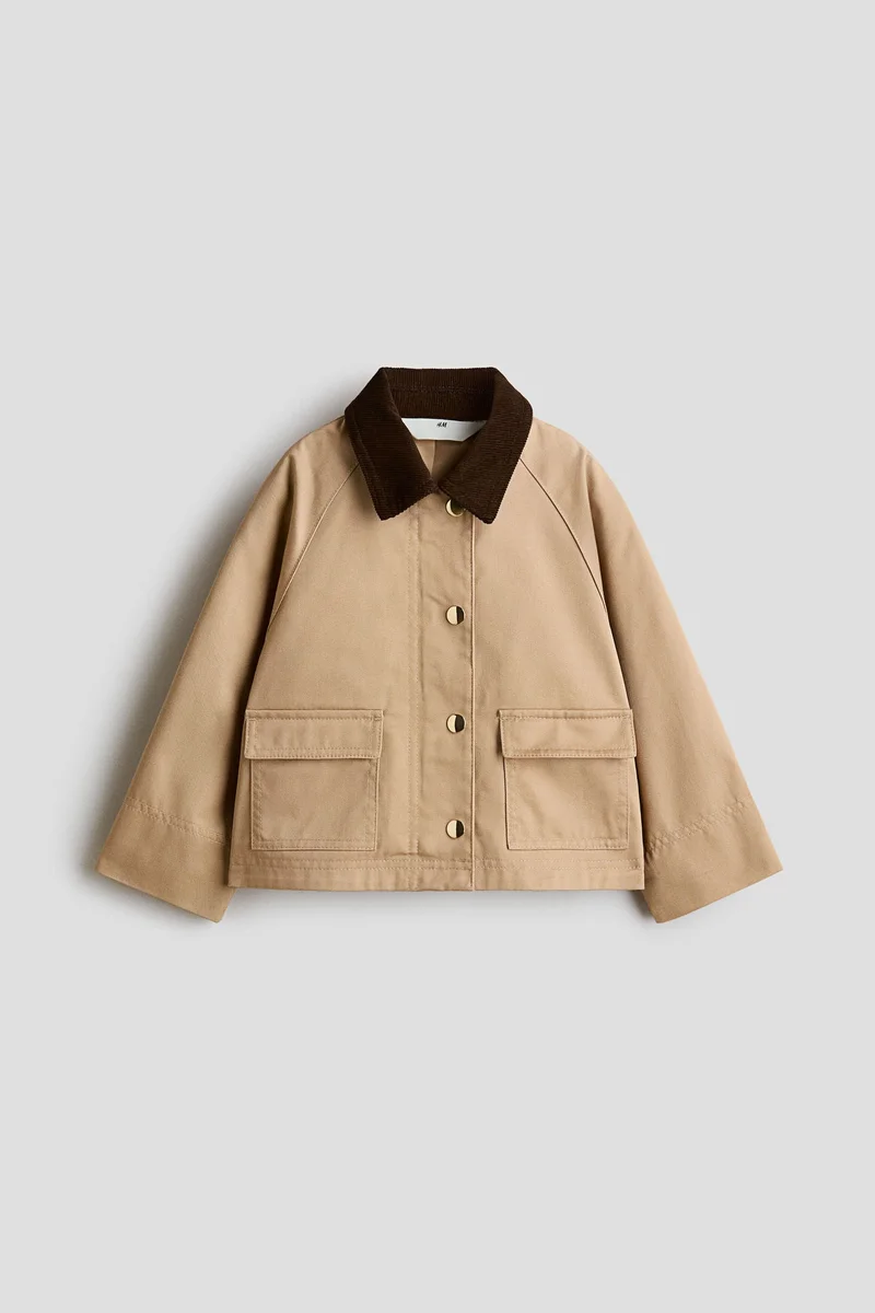 H&M Corduroy-collar utility jacket