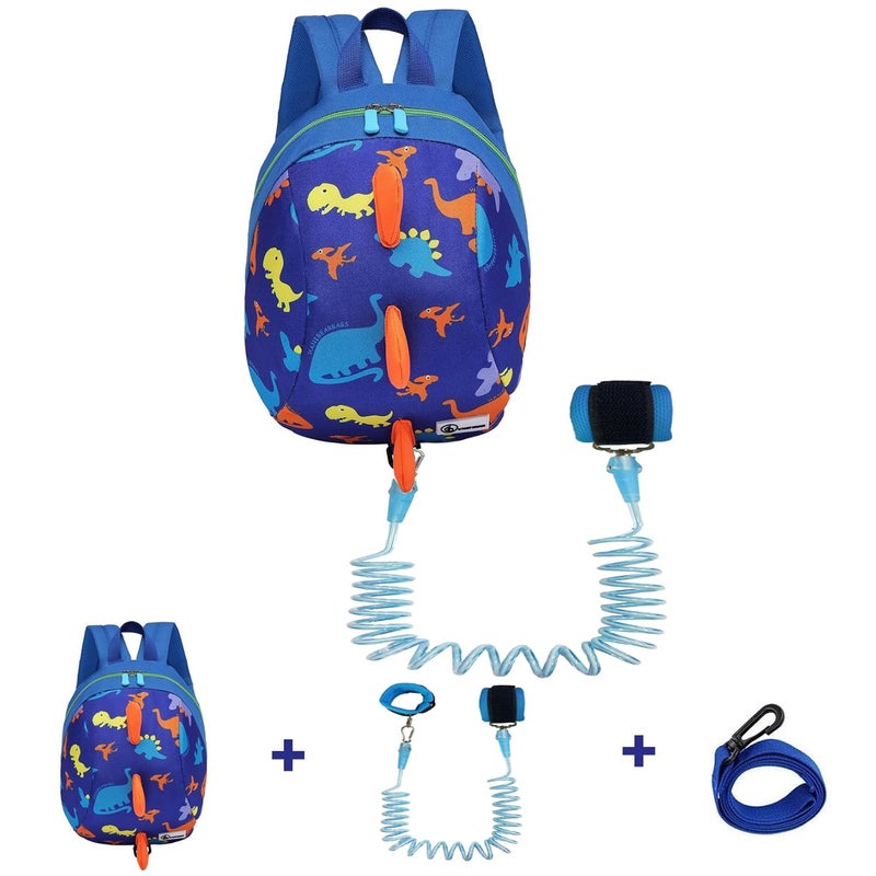 db Toddler Mini Dinosaur Backpack with Child Leash, Anti Lost Wrist Link for Kids, Safety Harness Back Pack for Baby Boy Girl - Image 2