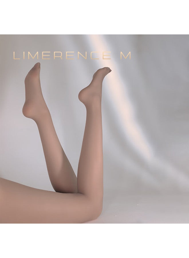Limerence M Laimi Runsi Mid-rise Thigh-high Stockings, Silky Smooth Ultra-thin Transparent Pantyhose, Carbon Black, Seamless Crotch, XL Size - Image 4