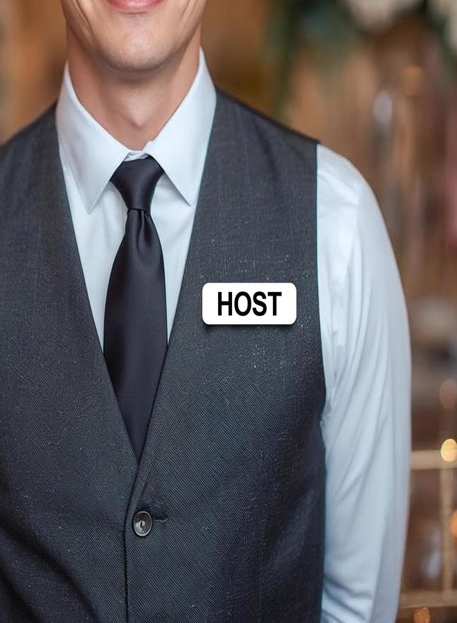 All Quality Badges Host 1 x 3 Name Tag, Brushed Gold (3 Pack) - Image 5