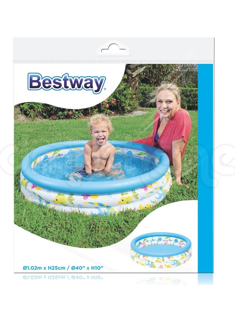 SOLE 51008 with Beach Ball, 3 Node Pattern Children's POOL, 102X25CM  - Image 3