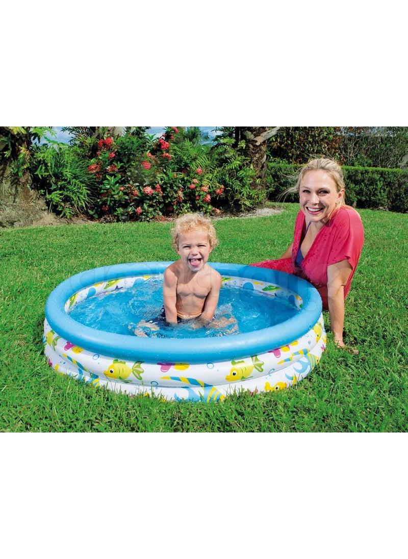 SOLE 51008 with Beach Ball, 3 Node Pattern Children's POOL, 102X25CM  - Image 1