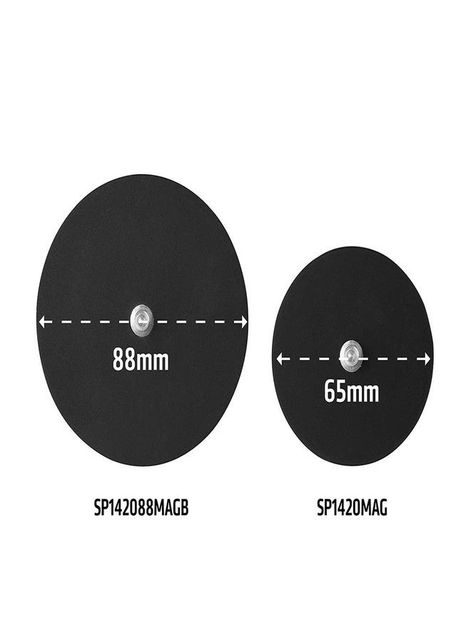 Arkon 88mm Diameter Round Heavy-Duty Magnetic Base with 1/4”-20 Camera Mounting Bolt Black Retail - Image 3