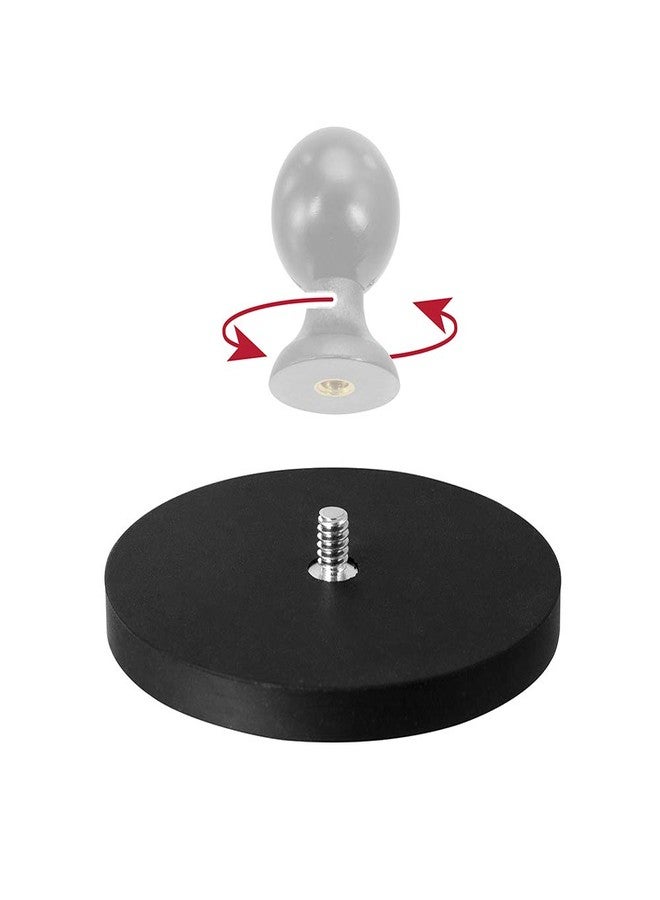 Arkon 88mm Diameter Round Heavy-Duty Magnetic Base with 1/4”-20 Camera Mounting Bolt Black Retail - Image 2