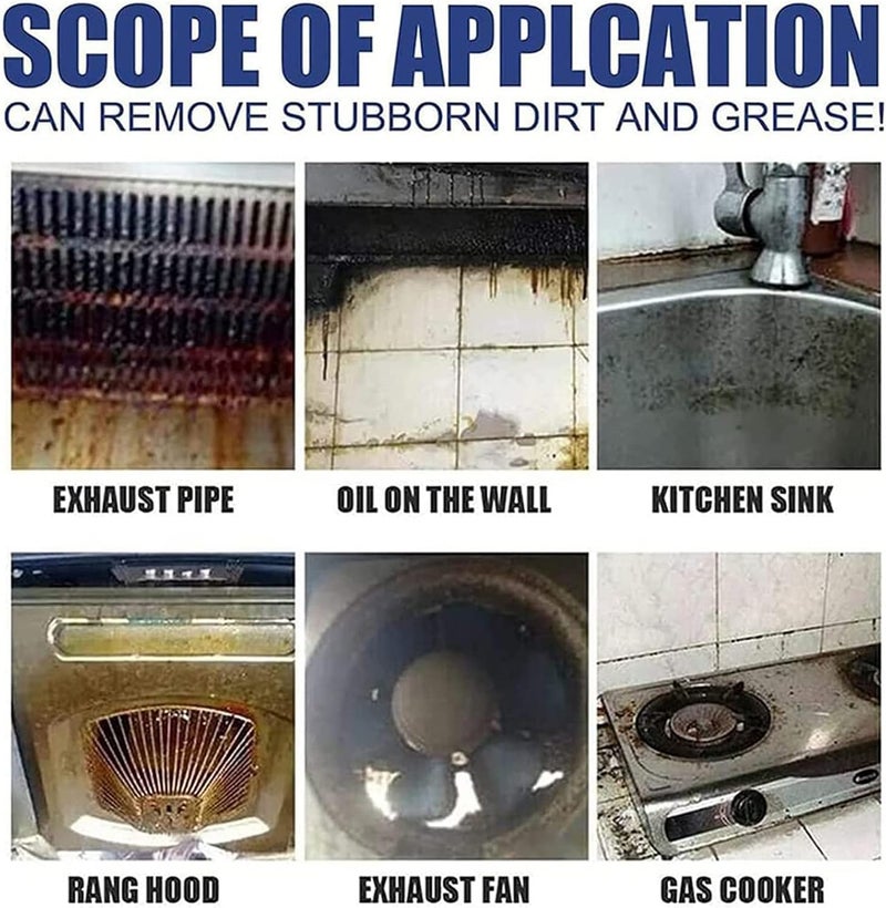 klarako m.o.f chef kitchen cleaner powder，mof chef cleaner powder，m.o.f-chef protective kitchen cleaner，Heavy Oil Stain Powder Cleaner, Mof cleaning Powder Kitchen (1PCS) - Image 2