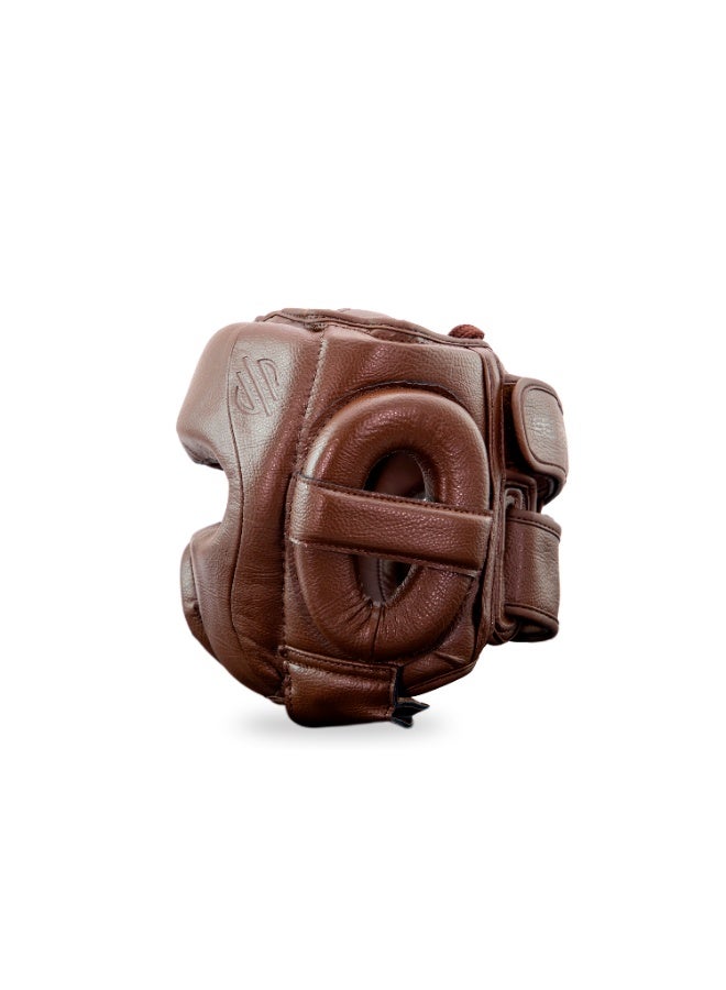 Sanabul Battle Forged Professional Boxing Headgear for Men Martial Arts Kickboxing MMA Head Gear Fighting & Sparring Helmet Full-Face Protection, Brown - Image 3