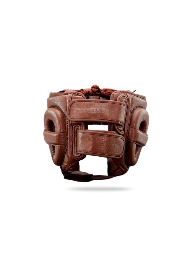 Sanabul Battle Forged Professional Boxing Headgear for Men Martial Arts Kickboxing MMA Head Gear Fighting & Sparring Helmet Full-Face Protection, Brown - Image 4
