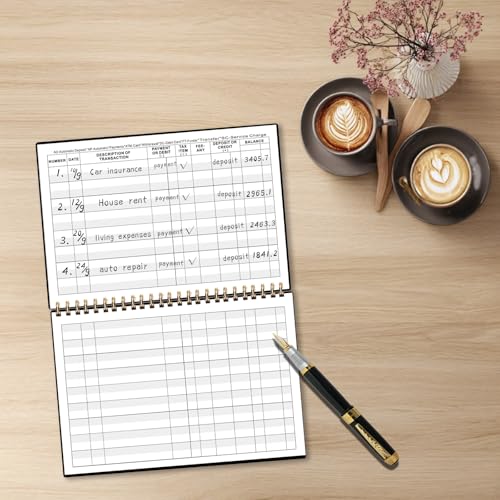Dayvorax Print Checkbook Register - Check Registers Book, 5-7/8" x 8-1/2", Large Print, Easy-to-Read, Spiral Bound, 60 Pages for Personal Checkbook, Easy Transaction Reference - Image 2