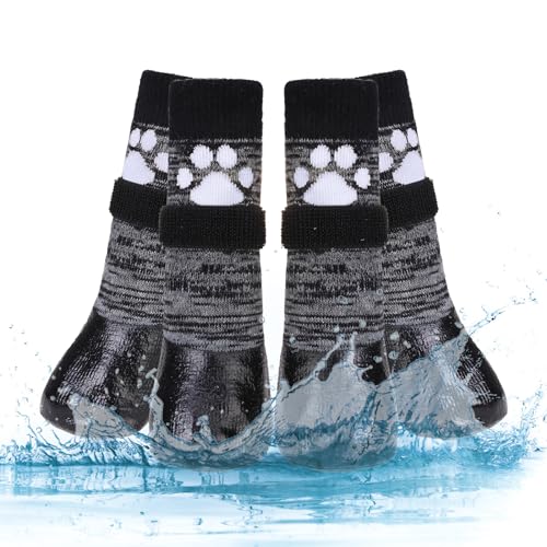 KOOLTAIL Dog Socks Anti Slip with Straps Traction Control Waterproof Paw Protector, L by KOOLTAIL - Image 1