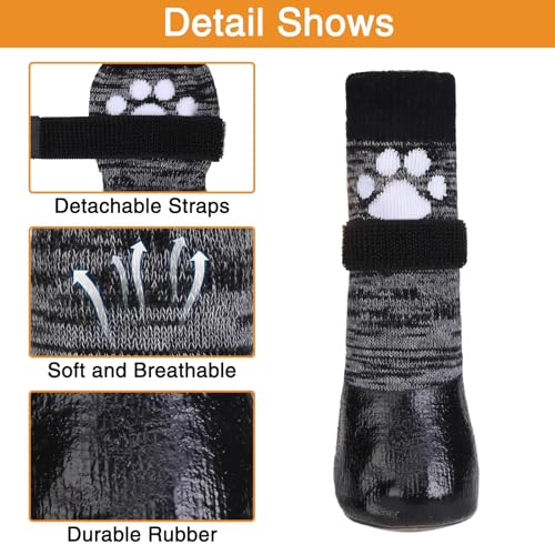 KOOLTAIL Dog Socks Anti Slip with Straps Traction Control Waterproof Paw Protector, L by KOOLTAIL - Image 4