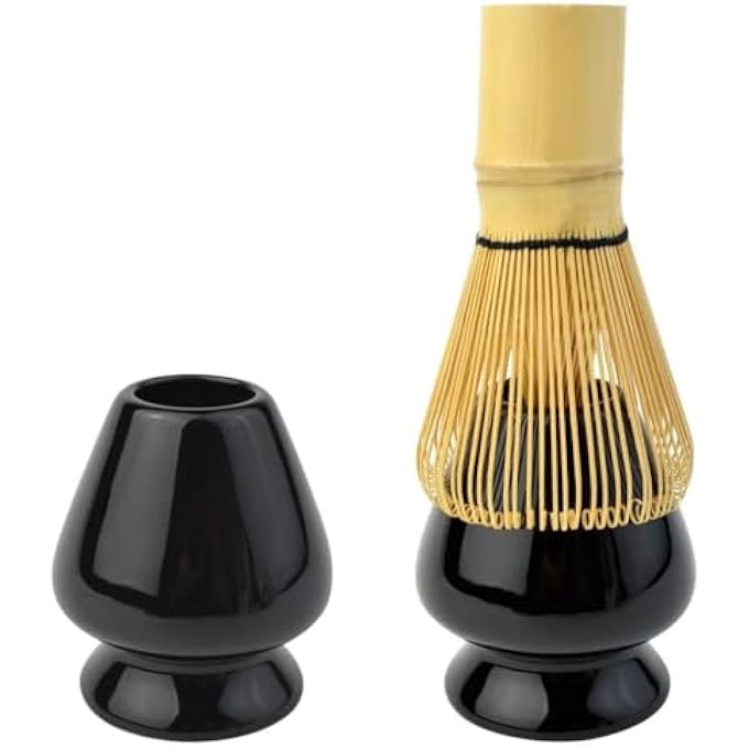 Silk Route Japanese Tea Set Traditional Matcha Tool Set Matcha Ceremony Accessories Matcha Blender Blender Tea Spoon 3 Piece Set Black - Image 3