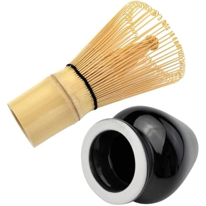 Silk Route Japanese Tea Set Traditional Matcha Tool Set Matcha Ceremony Accessories Matcha Blender Blender Tea Spoon 3 Piece Set Black - Image 5