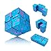 DOLASEV Weighted Metal Infinity Cube Fidget Toy Infinity Fidget Cube Toys for Boys Girls Adults Desk Fidgets for Adults Blue Pink - Image 2