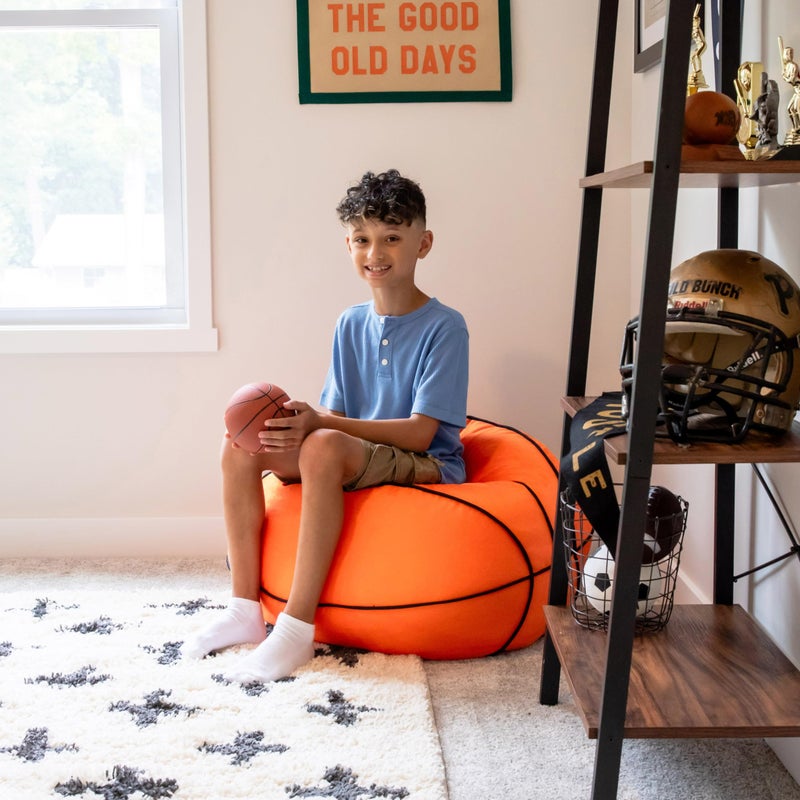 Big Joe Sports Ball Child-Sized Bean Bag Chair for Kids, Basketball Plush, Ultra-Soft Lightweight Polyester Blend, 2.5 Foot Refillable - Image 5