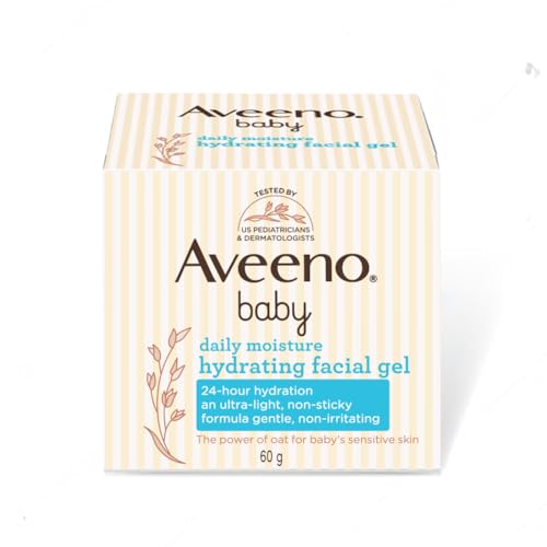 Aveeno Baby Daily Moisture Hydrating Facial Gel (Cream) 60g I Ultra-light | 24 hours moisturisation Face cream | Triple oat extract & avocado oil I Paediatrician recommended - Image 1
