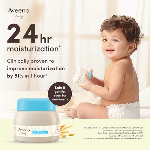 Aveeno Baby Daily Moisture Hydrating Facial Gel (Cream) 60g I Ultra-light | 24 hours moisturisation Face cream | Triple oat extract & avocado oil I Paediatrician recommended - Image 5