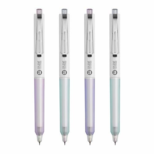 Anupam Sylent Roller Gel Pen 0.5 mm, Waterproof Smooth Quick-Dry Dark Ink, Comfortable Grip Exam & Office Pen, Refillable (Multicolour Body BlueInk, Pack of 4) - Image 1