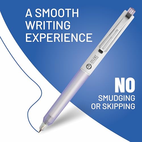 Anupam Sylent Roller Gel Pen 0.5 mm, Waterproof Smooth Quick-Dry Dark Ink, Comfortable Grip Exam & Office Pen, Refillable (Multicolour Body BlueInk, Pack of 4) - Image 3