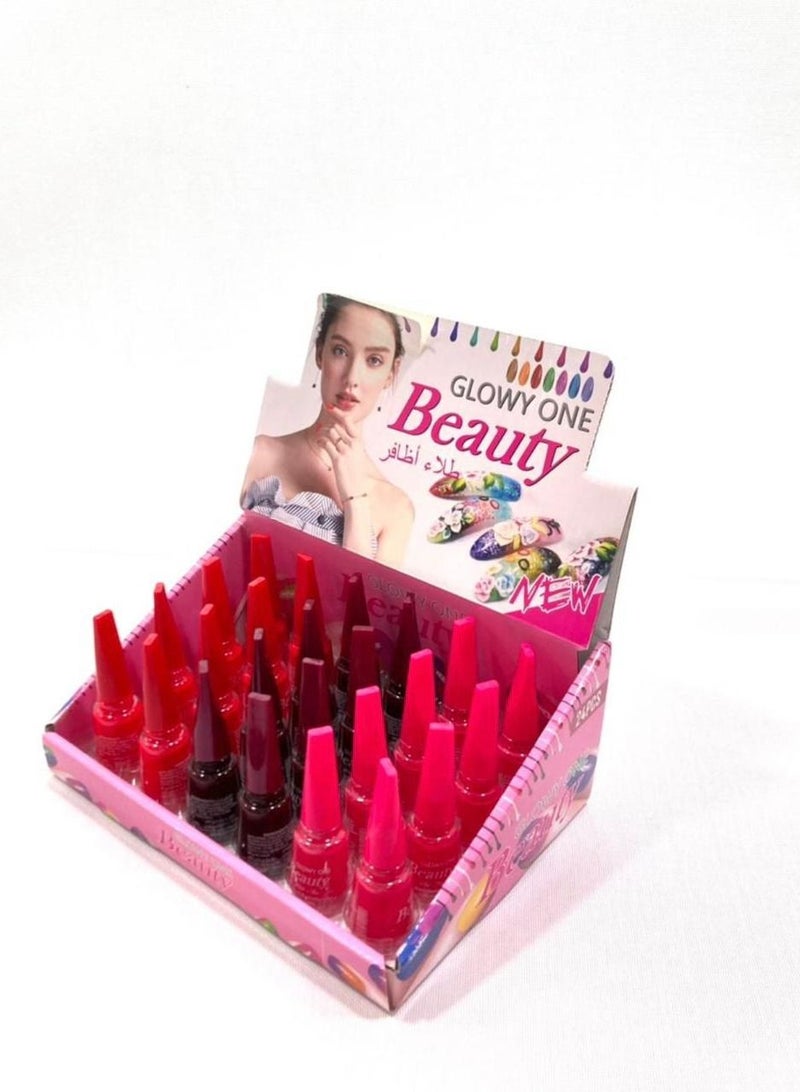 Generic A set of multi-colored manicure nail polish, 24 pieces 