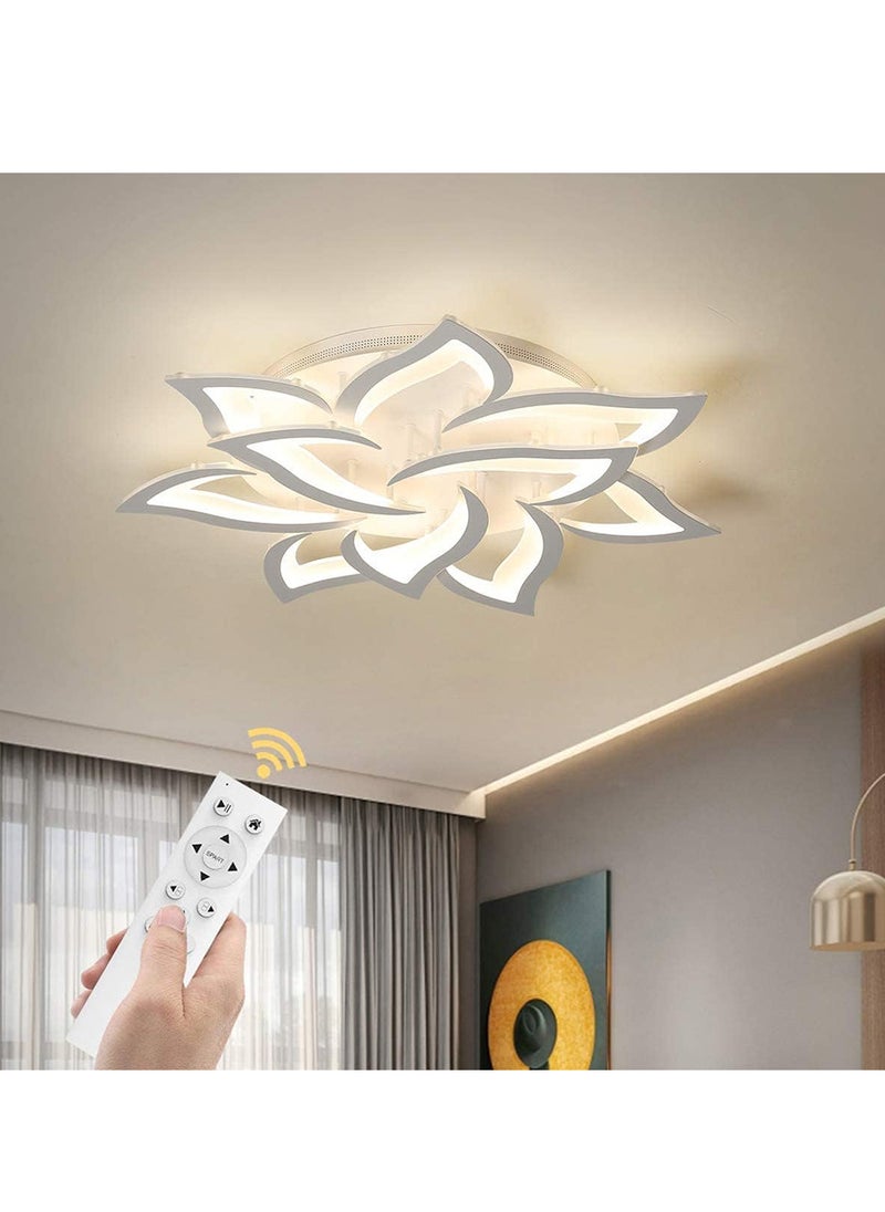 RATSAW Modern Dimmable LED Ceiling Light Acrylic Petals Ceiling Chandelier Lighting Fixture with Remote Control for Living Room Bedroom Dining Room  - Image 1