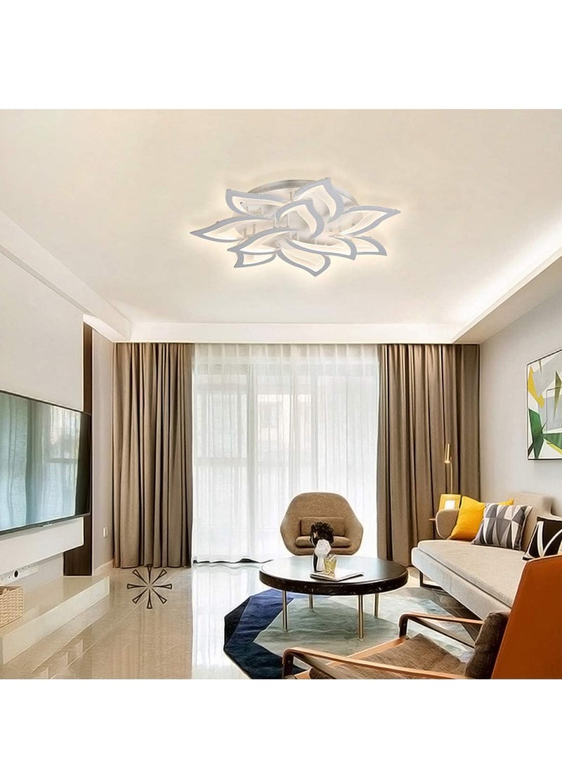 RATSAW Modern Dimmable LED Ceiling Light Acrylic Petals Ceiling Chandelier Lighting Fixture with Remote Control for Living Room Bedroom Dining Room  - Image 2
